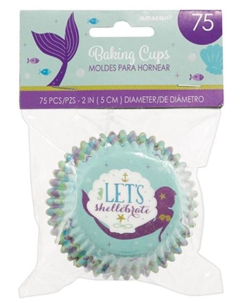 Mermaid Wishes Cupcake Cases 75pk