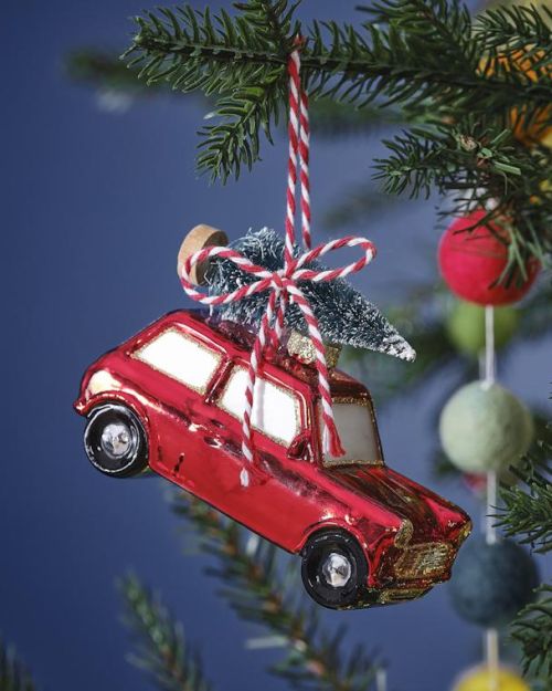 Merry & Bright Novelty Car Tree Decoration