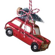 Merry & Bright Novelty Car Tree Decoration