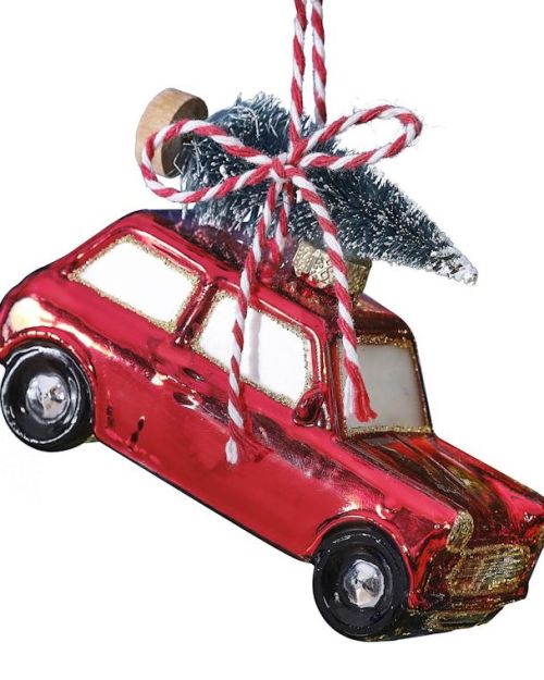 Merry & Bright Novelty Car Tree Decoration