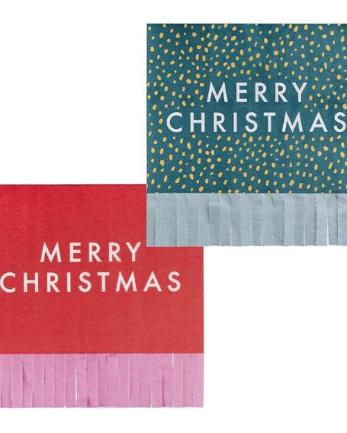 Merry & Bright Christmas Napkins 16pk