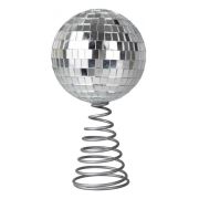 Merry & Bright Disco Ball Christmas Tree Topper