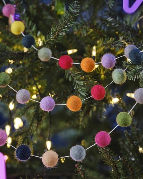 Merry & Bright Felt Beads Christmas Garland