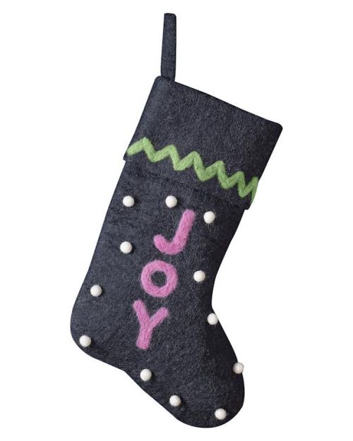 Merry & Bright Joy Felt Stocking