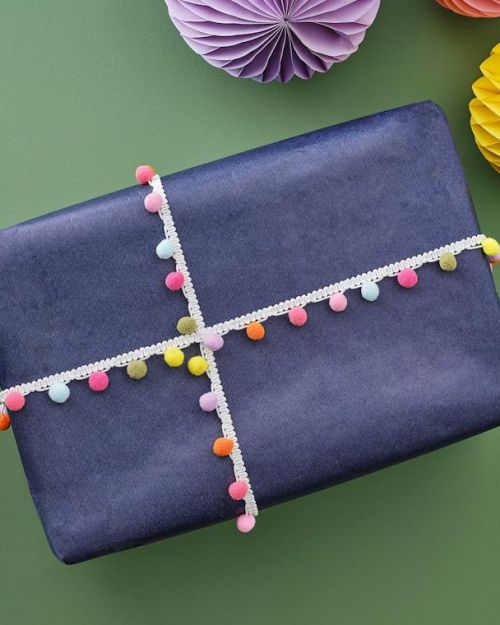 Merry & Bright Pom Pom Ribbon 2pk