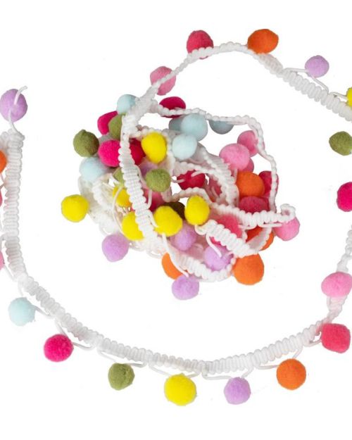 Merry & Bright Pom Pom Ribbon 2pk