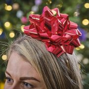 Merry & Bright Present Bow Christmas Headband