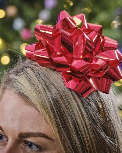 Merry & Bright Present Bow Christmas Headband