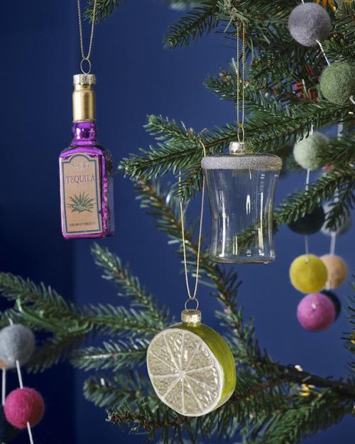 Merry & Bright Tequila Tree Decorations Set of 3