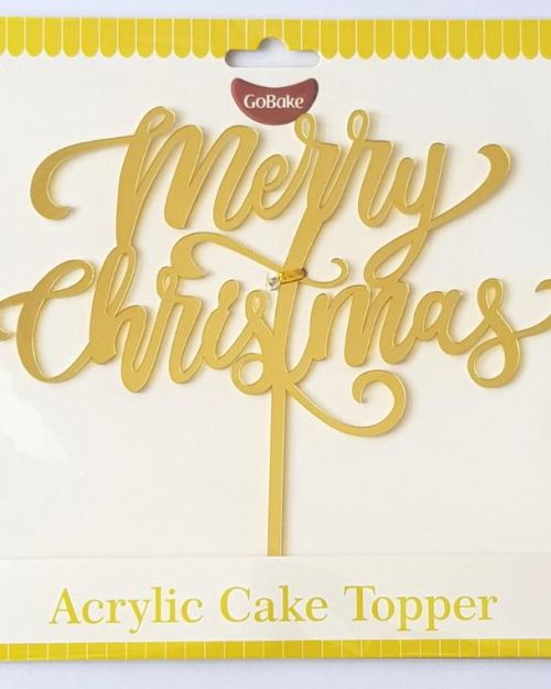 GoBake Merry Christmas Cake Topper – Gold