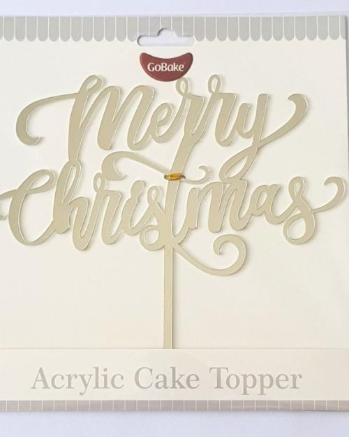 GoBake Merry Christmas Cake Topper – Silver