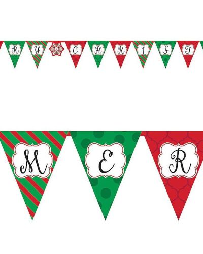 Merry Christmas Pennant Banner