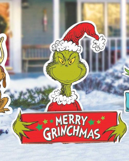 Merry Grinchmas Lawn Signs