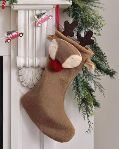 Merry Little Christmas Reindeer Stocking