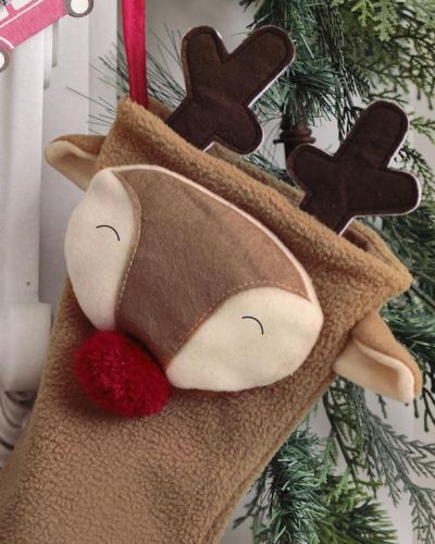 Merry Little Christmas Reindeer Stocking