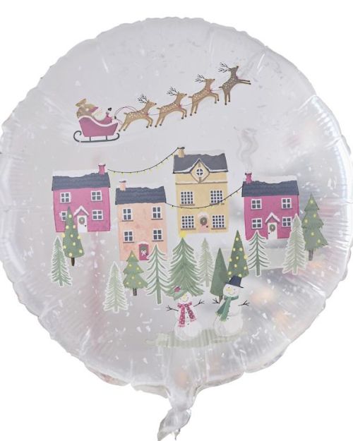 Merry Little Christmas Snow Globe Balloon
