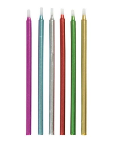 Assorted Metallic Candles 12pk