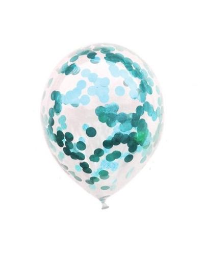 Metallic Blue Confetti Balloon – Single