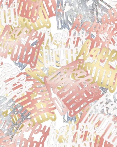 Metallic Confetti Scatters – Happy Birthday
