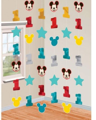 Mickey 1st Birthday String Decorations