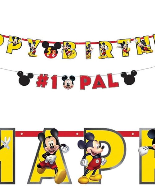 Mickey Mouse Add An Age Banner & Garland