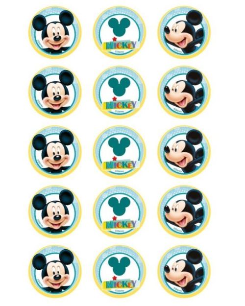 Edible Icing Cupcake Images – Mickey Mouse