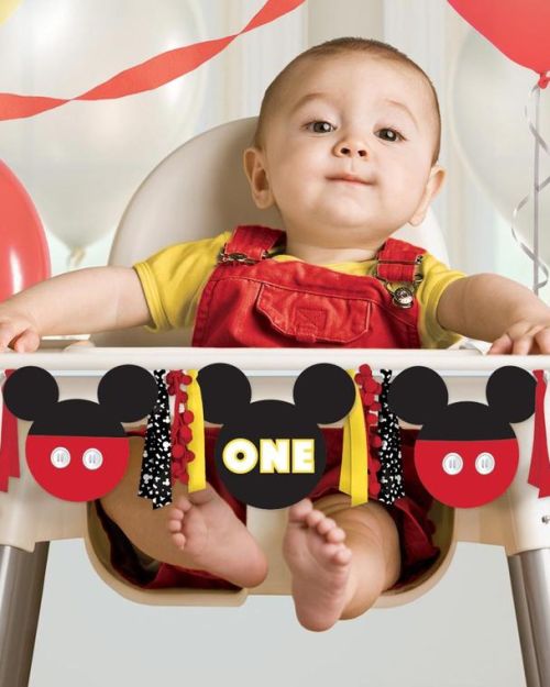 Mickey 1st Birthday Deluxe High Chair Banner