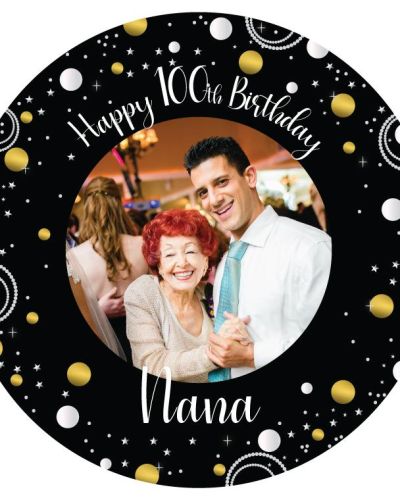 Personalised Edible Image – Milestone 100th