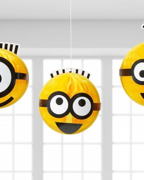 Minions Hanging Honeycomb Decorations
