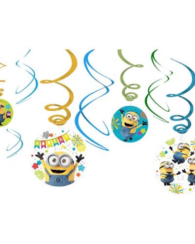Minions Hanging Swirls Decorations