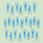 Baby Shower Mini Clothes Pegs 24pk Blue