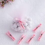 Baby Shower Mini Clothes Pegs 24pk Pink