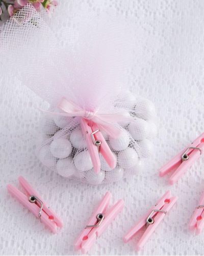 Baby Shower Mini Clothes Pegs 24pk Pink