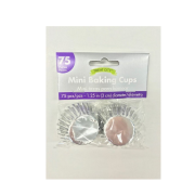 Silver Foil Mini Cupcake Cases 75pk