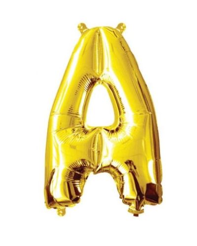 Mini Gold Foil Balloon – Letter A