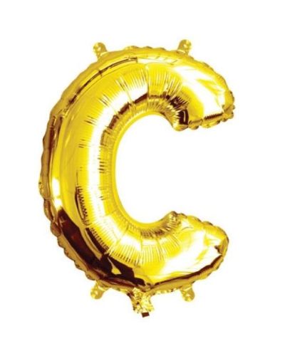 Mini Gold Foil Balloon – Letter C