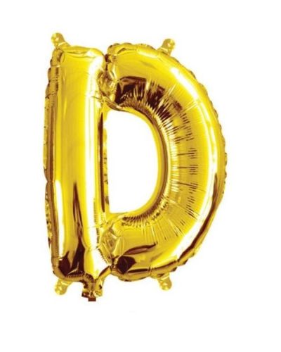 Mini Gold Foil Balloon – Letter D