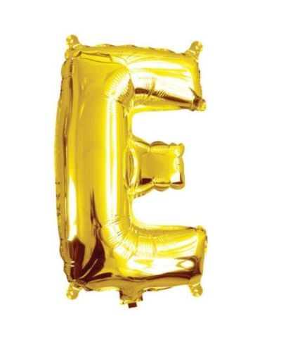 Mini Gold Foil Balloon – Letter E