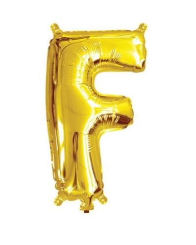 Mini Gold Foil Balloon – Letter F