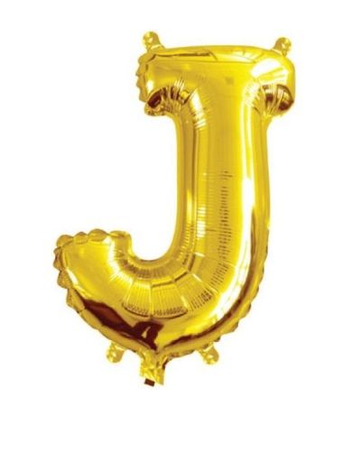 Mini Gold Foil Balloon – Letter J