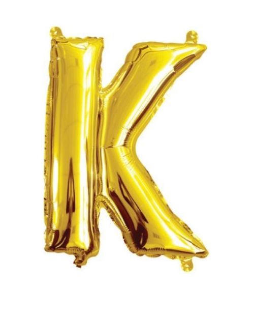 Mini Gold Foil Balloon – Letter K