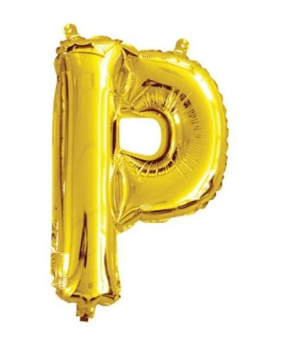 Mini Gold Foil Balloon – Letter P