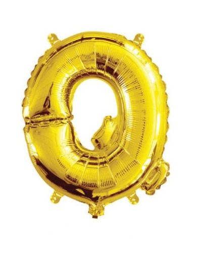 Mini Gold Foil Balloon – Letter Q