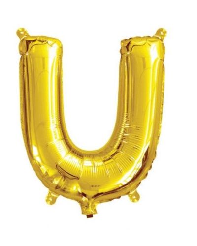 Mini Gold Foil Balloon – Letter U