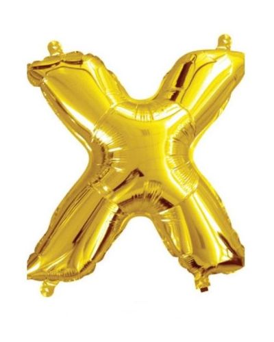 Mini Gold Foil Balloon – Letter X