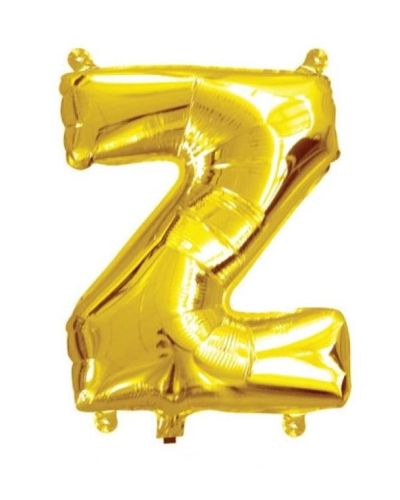 Mini Gold Foil Balloon – Letter Z