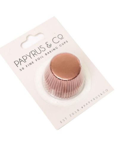 Mini Rose Gold Foil Cupcake Cases 50pk