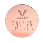 Mini Rose Gold Mirror Cake Topper – Happy Easter