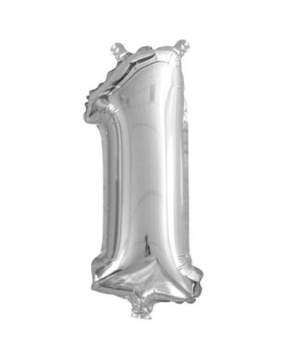 Mini Silver Foil Balloon – Number 1