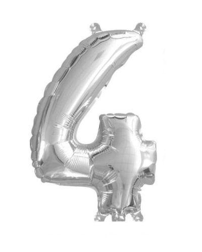 Mini Silver Foil Balloon – Number 4